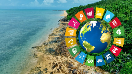 Global environment concept. SDGs. sustainable.