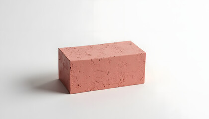 Simple reddish-brown brick or block. Represents construction materials, texture, or basic forms. Rustic and earthy.

