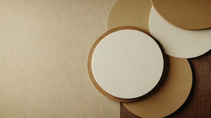 Abstract geometric circles on a textured background