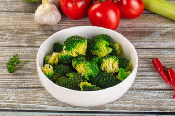 Boiled broccoli cabbage in the bowl