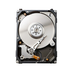 inside of hard disk on transparent background