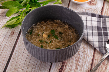 Hot Asian crab meat soup