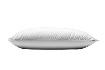White pillow, side view, smooth texture (1)