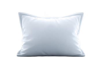 White pillow, rectangular shape, smooth surface (2)