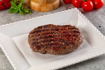 Hot Grilled beef burger cutlet
