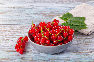 Raw ripe sweet juicy red currant