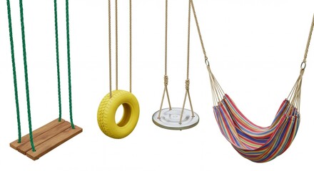 Variety of outdoor swings