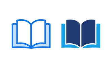 Book icon vector illustration. open book sign and symbol. ebook icon
