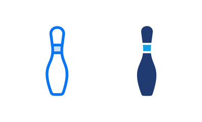 Bowling icon vector illustration. bowling ball and pin sign and symbol.