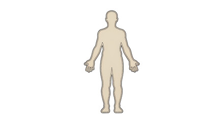 Isolated Mannequin Body Template
