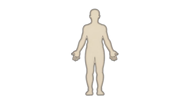 Isolated Mannequin Body Template