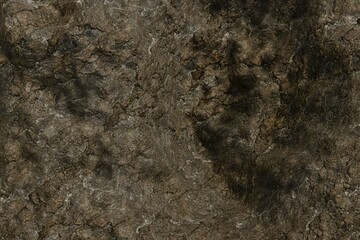 textured surface resembling aged stone or bark, showing varied shades of brown and grey with cracks...