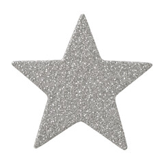 Obraz premium PNG Sparkling silver glitter star