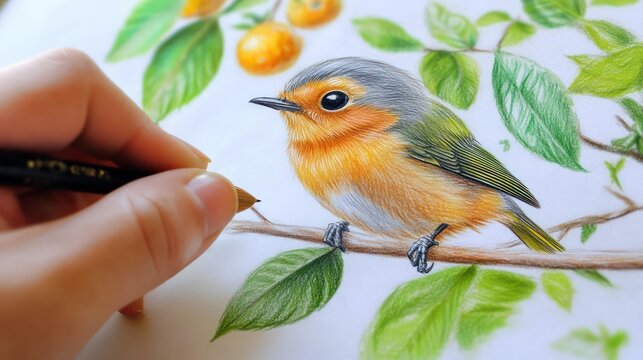 Easy realistic drawing tutorial for children, focusing on objects and nature, bright and cheerful designs