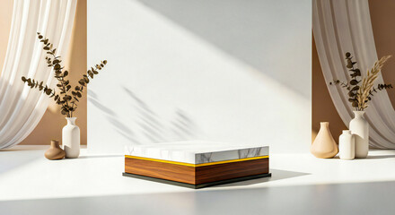 Obraz premium Modern Luxury Marble Podium Product Mockup
