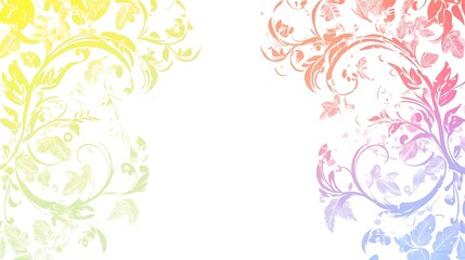 Abstract floral design with gradient colors