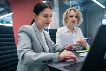 Business persons on meeting in the office in a conference room, collaborate discuss business ideas...