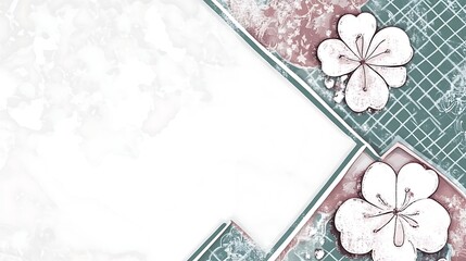 Abstract floral design with muted colors