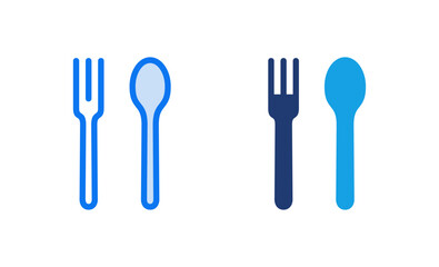 spoon and fork icon vector illustration. spoon, fork and knife icon vector. restaurant sign and symbol