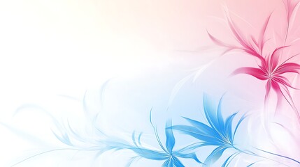 Abstract floral design with pastel colors