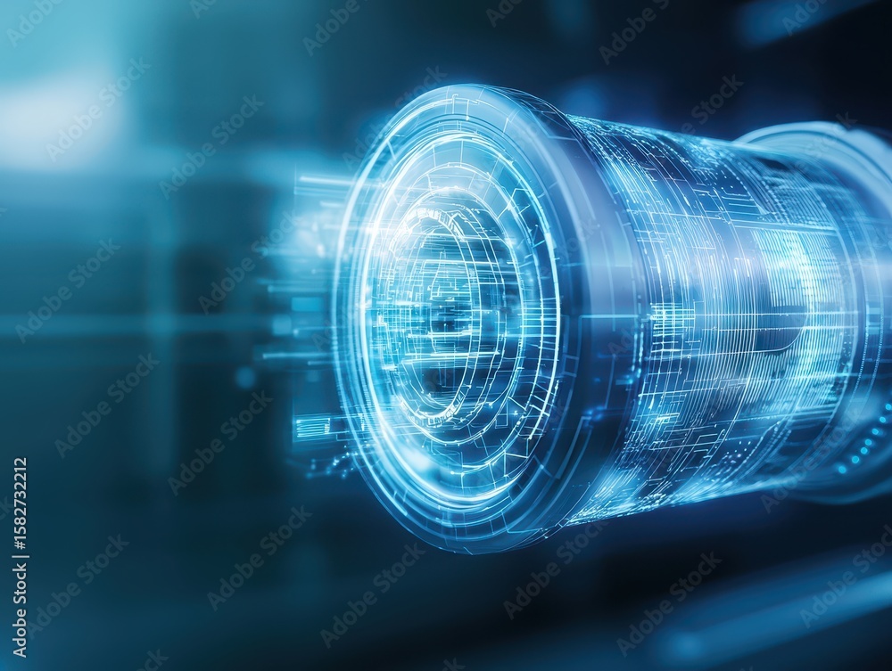 Poster engineer technician mechanical concept. futuristic digital technology concept with intricate circuit