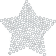 Circular Star Composition vector illustration isolated on transparent background