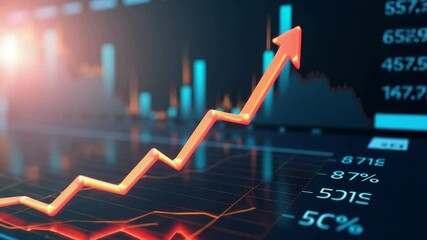 Investment finance chart, stock market business and exchange financial growth graph.. - Powered by Adobe