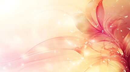 Abstract floral design with soft color gradients
