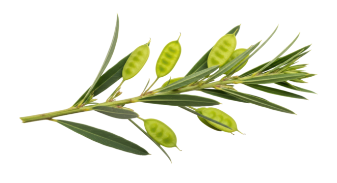 Isolated Crotalaria pod