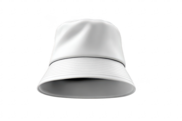 White bucket hat, 3D render