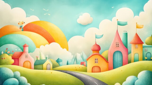 Fun step-by-step drawing tutorial for children, focusing on simple and creative objects, colorful design