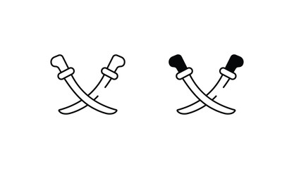 Sword icon design with white background stock illustration