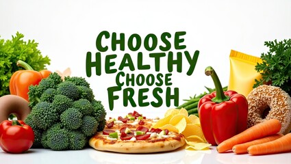 fresh vegetables on a white background