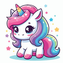Fototapeta premium vector image of cute unicorn