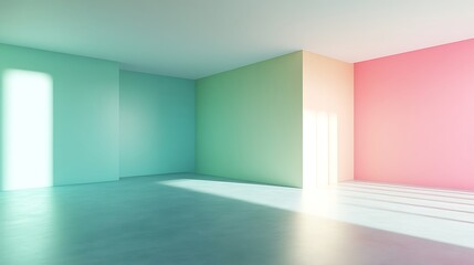 Fototapeta premium Colorful interior, sunlight streaming