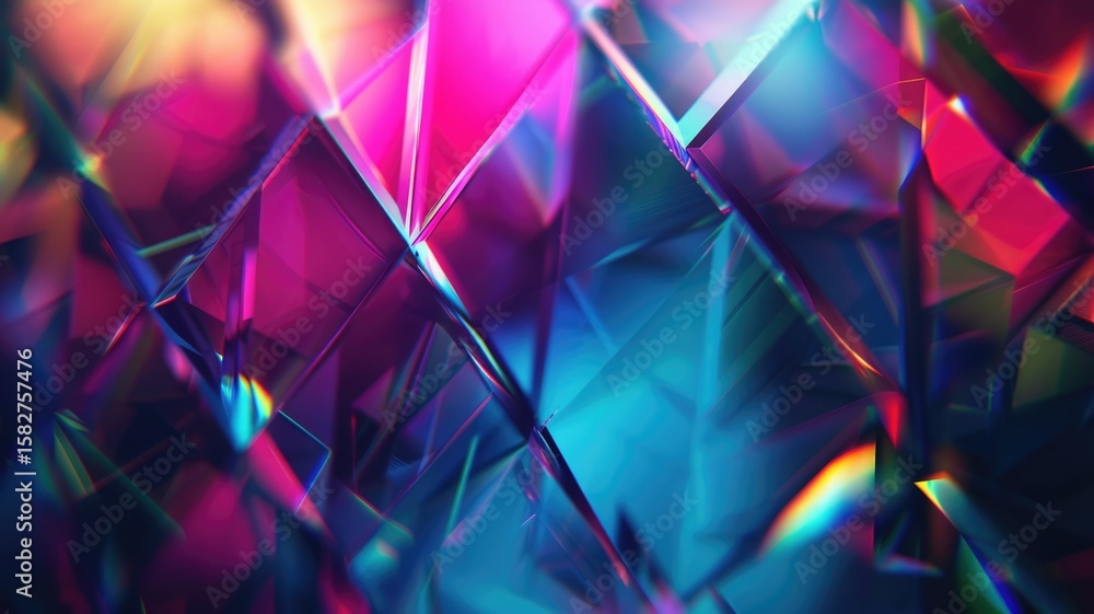 Poster abstract crystal texture effect decorated with colorful light in modern design. seamless modern art 