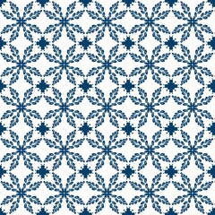 Fototapeta premium seamless pattern with blue flowers