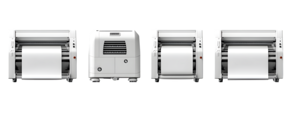 Realistic Premium Photo-Realistic laser printer arranged in a h digital artwork, versatile design element, ideal for video overlays and marketing materials, HD asset, premium resource