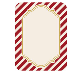 Isolated festive Holiday Label template