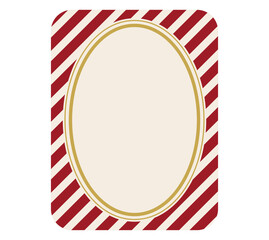 Isolated festive Holiday Label template