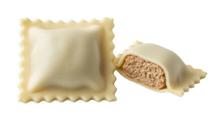 Isolated Two ravioli
