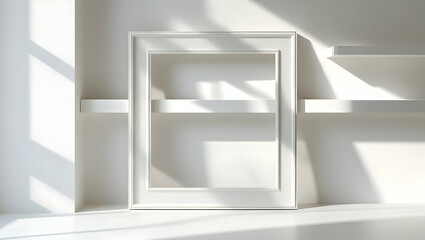 empty white room with windows