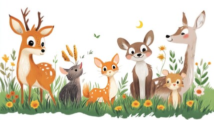 Naklejka premium animal drawing for kids