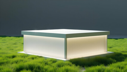 open book on green grass