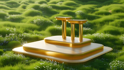 sand clock on the grass