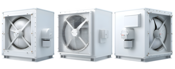 Isolated Clean High-Resolution mine ventilation fan unit wit transparent background, digital artwork, ideal for video overlays and print projects, branding, content creation
