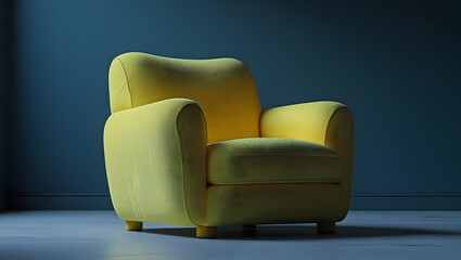 yellow armchair in a room