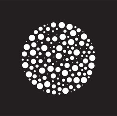 Bubble cluster icon with flat style. Isolated vector bubble cluster icon illustrations, simple style. Modern Line Art Circle Design