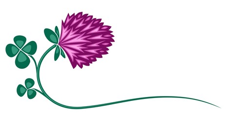 The symbol of a blooming field clover.
