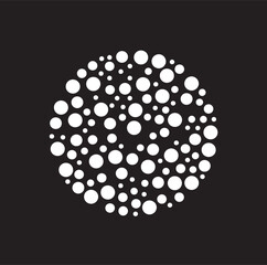 Bubble cluster icon with flat style. Isolated vector bubble cluster icon illustrations, simple style. Modern Line Art Circle Design